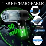 Aspiradora de Mano Inalámbrica - Mini Aspiradora para Autos, Coche, Oficina y Hogar con Carga USB Aspiradora de Mano Inalámbrica - Mini Aspiradora para Autos, Coche, Oficina y Hogar con Carga USB