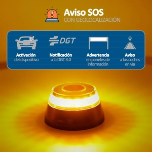 EBOX Luz Emergencia V16 Homologada DGT con Geolocalización – Baliza Conectada DGT 3.0