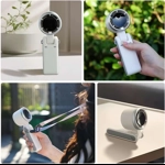 Mini Ventilador Turbo de Mano Plegable con Pantalla LED – 5 Velocidades, 180° Ajustable, Recargable Mini Ventilador Turbo de Mano Plegable con Pantalla LED – 5 Velocidades, 180° Ajustable, Recargable