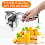 Exprimidor Manual de Frutas en Acero Inoxidable - Exprimidor de Limón y Naranja con Filtro Desmontab Exprimidor Manual de Frutas en Acero Inoxidable - Exprimidor de Limón y Naranja con Filtro Desmontab