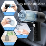 Aspiradora de Mano Inalámbrica - Mini Aspiradora para Autos, Coche, Oficina y Hogar con Carga USB Aspiradora de Mano Inalámbrica - Mini Aspiradora para Autos, Coche, Oficina y Hogar con Carga USB