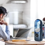 Mini Aire Acondicionado Portátil Sin Aspas – Ventilador USB 6 Velocidades con Temporizador y Luz Amb Mini Aire Acondicionado Portátil Sin Aspas – Ventilador USB 6 Velocidades con Temporizador y Luz Amb