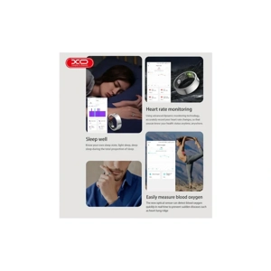 Anillo Inteligente Smart Ring – Monitoreo de Sueño, Oxígeno y Ritmo Cardíaco (Color Negro Metálico)