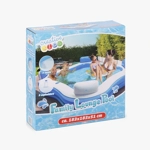 Piscina Familiar Inflable con Asientos y Posavasos – 183x183x51 cm, 390 L, Para 4 Personas Piscina Familiar Inflable con Asientos y Posavasos – 183x183x51 cm, 390 L, Para 4 Personas