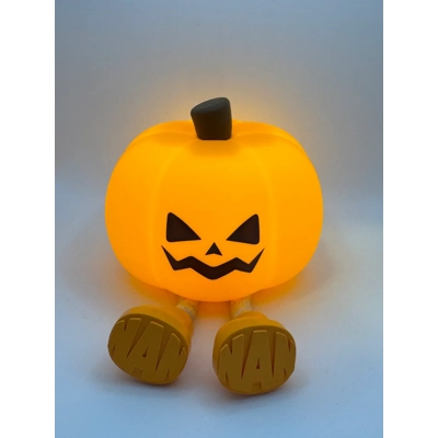 Lámpara de Noche Calabaza Halloween – Silicona Suave, Táctil y Recargable Lámpara de Noche Calabaza Halloween – Silicona Suave, Táctil y Recargable