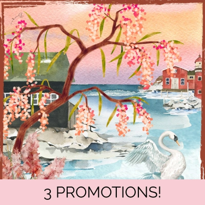 Swans Sunset - LAST ONE