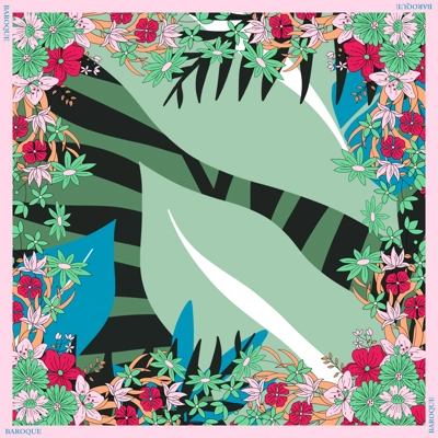 Green Glittering Garden Embellished