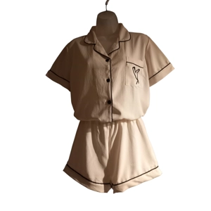 Simple Style Heart Pyjama Set