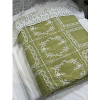 Silk lawn unstitched dress with chiffon dupatta