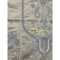 chikan kari dress in blue