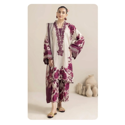 Floral Embroidered Patch Work Dress