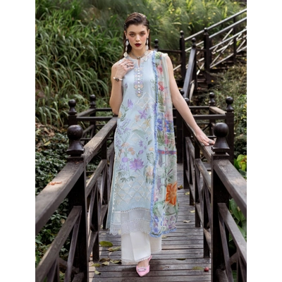 Self Thread Embroidered Unstitched suit