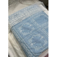 Silk lawn unstitched dress with chiffon dupatta