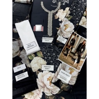 Heavy floral print diamond work dress