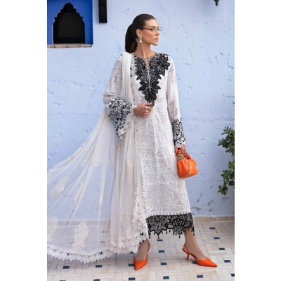 WHITE CHIKAN KARI SUIT