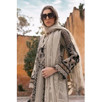 Laser cut work heavy khadi dress