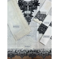 WHITE CHIKAN KARI SUIT