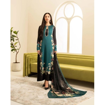 Greeblack shade handwork dress