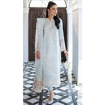 Heavy Chikan Kari Embroidered Unstitched Suit
