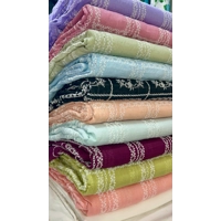 Silk lawn unstitched dress with chiffon dupatta