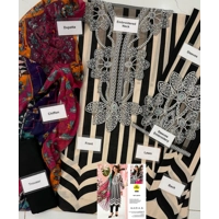 Black and white embroidered dress