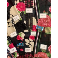 FLORAL BLACK PRINTED SUIT