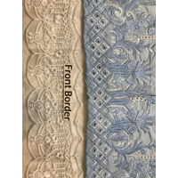 chikan kari dress in blue