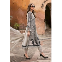 Laser cut work heavy khadi dress