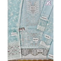 Heavy Chikan Kari Embroidered Unstitched Suit