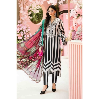 Black and white embroidered dress