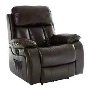 Chester Leather Heated Brown Electric Armchair