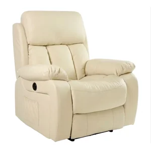 Chester Leather Heated Cream Armchair