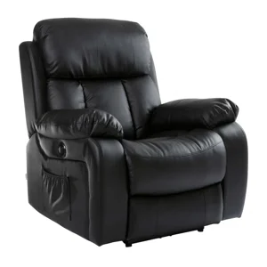 Chester Leather Heated Black Armchair