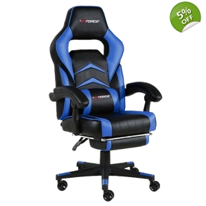 GTForce Turbo Sport Gaming Blue Faux Leather Chair