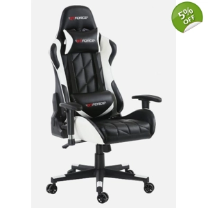 GTForce Pro GT Sport Gaming White Faux Leather Chair