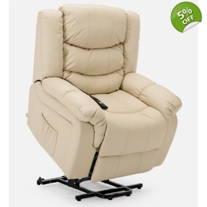 Seattle Motor Cream Riser Recliner Chair