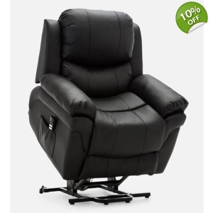 Madison Dual Motor Black Riser Recliner Chair