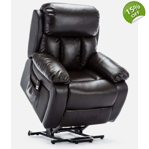 Chester Dual Motor Brown Riser Recliner Armchair