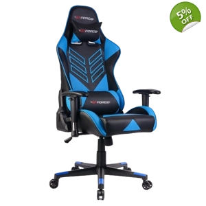 GTForce Pro St Gaming Blue Faux Leather Chair