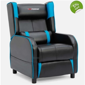 GTForce Ranger X Gaming Blue Recliner Chair