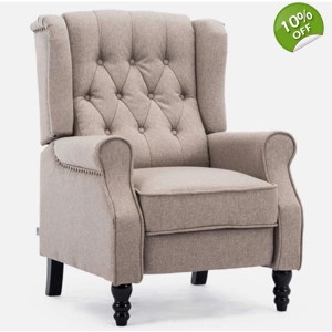 Althorpe Pushback Pumice Button Recliner Armchair