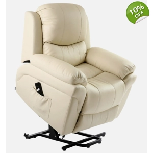 Madison Dual Motor Riser Cream Recliner Chair