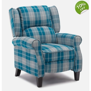 Eaton Blue Recliner Armchair