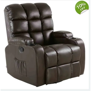 Heated Regal Rocking Leather Recliner Chair