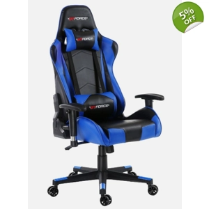 GTForce Pro FX Sport Gaming Blue Faux Leather Chair