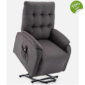 Charlbury Charcoal Fabric Electric Recliner Mobility Chair