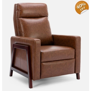 Riley Push Back Brown Recliner Chair