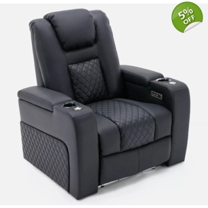Broadway Electric Black Recliner Cinema Chair