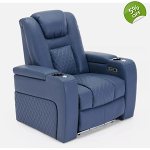 Broadway Electric Blue Recliner Cinema Chair