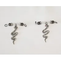 Snake Barbell Style Fake Nipple Piercing - Non Piercing Jewelry